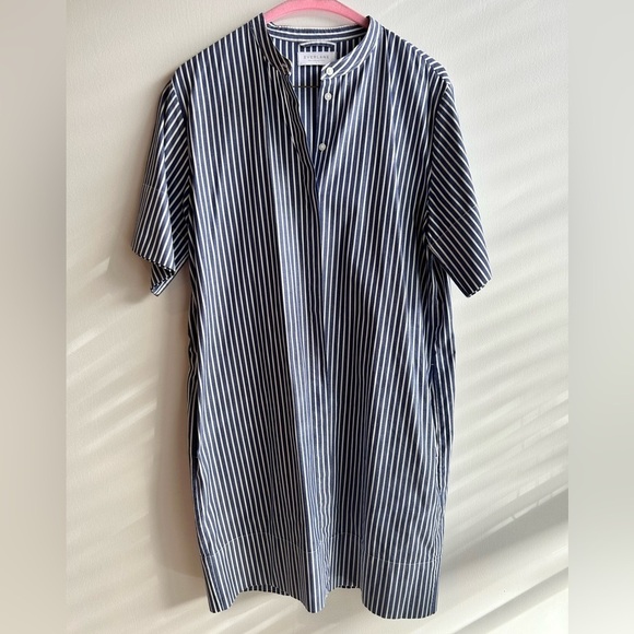 Everlane Dresses & Skirts - Everlane Blue and White Striped Button Down Tunic Dress